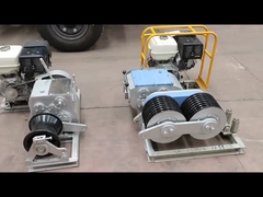 เครื่องเลื่อนน้ํามันเบนซินแบบกลองคู่ 5T สําหรับการดึงสายไฟ