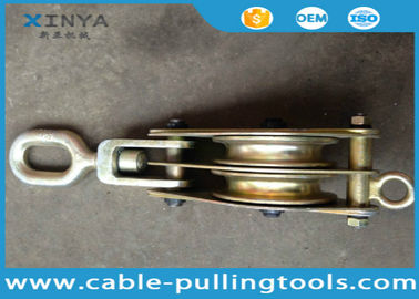 ซื้อ Heavy Duty 3T เหล็กดับเบิลล้อลวดสลิงรอกหมุนบล็อกที่มีตา online manufacture