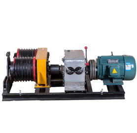 ซื้อ 5 Ton Double Capstan Electric Engine Cable Winch Puller สำหรับการก่อสร้างกำลัง online manufacture