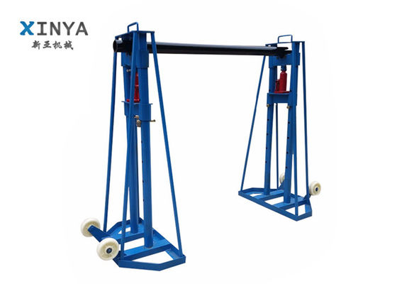 ซื้อ 10T ไฮดรอลิกเคเบิล รีล สแตนด์กับไฮดรอลิกยกและโครงสร้างเหล็กภาระหนักสําหรับการสนับสนุนทรัมเคเบิล online manufacture