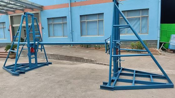ซื้อ 5 Ton Hydraulic Cable Drum Jack Stand with 1.5 Meters Lifting Height and 5000 kg Capacity for Overhead and Underground Cable Installation online manufacture