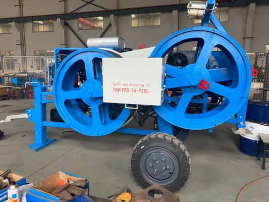 ซื้อ 40KN Hydraulic Conductor Tensioner with 5-Groove Design for Efficient Cable Stringing online manufacture