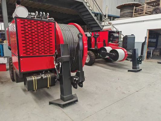 SA-YQ60 60KN เครื่องดึงสายไฟฟ้าไฮดรอลิก พร้อมเครื่องยนต์ดีเซลสําหรับการนําสาย